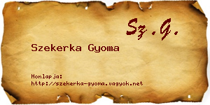 Szekerka Gyoma névjegykártya